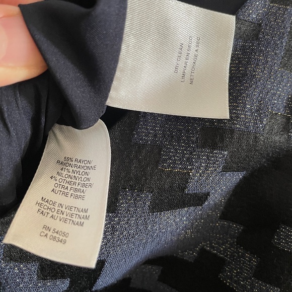 Nine West metallic houndstooth jacquard sheath dress with front pockets - Picture 5 of 8